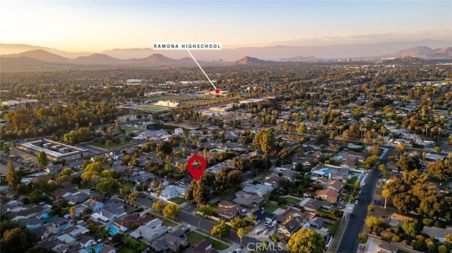 7985 Stella St, Riverside, CA 92504 - aerial view at dusk of a mountain view