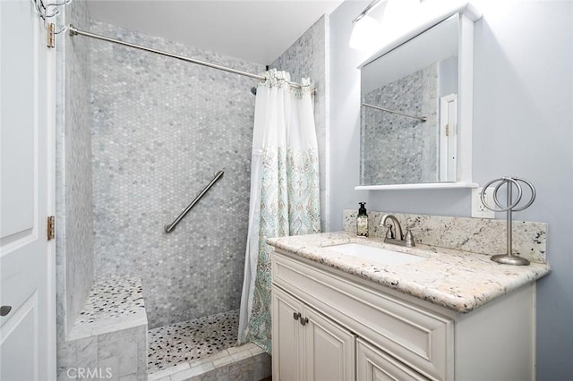 7985 Stella St, Riverside, CA 92504 - bathroom with a tile shower and vanity