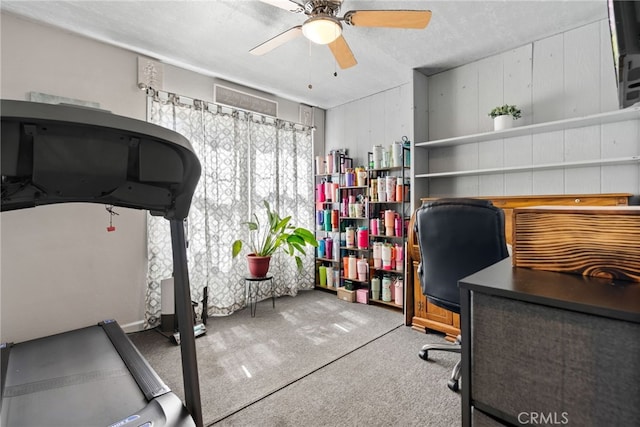 7430 Dunkirk Ave, Highland, CA 92346 - office space featuring carpet and a ceiling fan