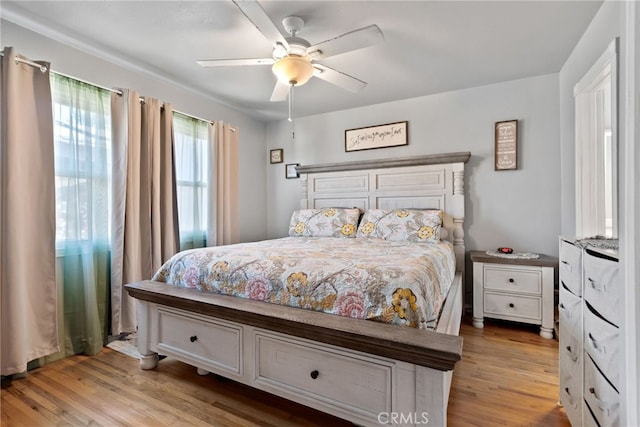 7430 Dunkirk Ave, Highland, CA 92346 - bedroom featuring wood finished floors and ceiling fan