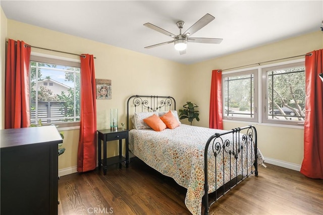 6557 Clybourn Ave, North Hollywood, CA 91606 - bedroom featuring wood finished floors and ceiling fan