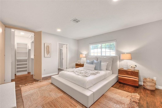 5221 Farago Ave, Temple City, CA 91780 - bedroom with a walk in closet, wood finished floors, recessed lighting, and ensuite bathroom