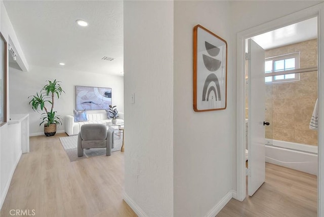 5221 Farago Ave, Temple City, CA 91780 - hallway featuring light wood-style floors and recessed lighting