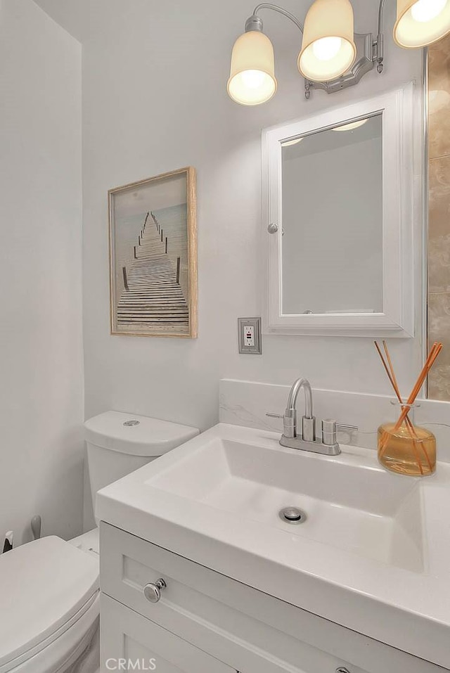 5221 Farago Ave, Temple City, CA 91780 - half bathroom with vanity and toilet