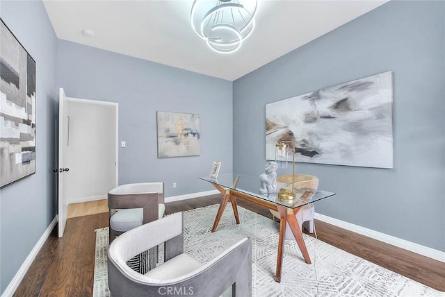 5221 Farago Ave, Temple City, CA 91780 - office space featuring wood finished floors and a chandelier