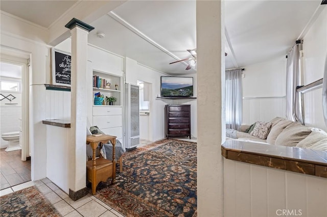 435 S Palm Ave, Santa Paula, CA 93060 - hall featuring a heating unit and tile patterned flooring