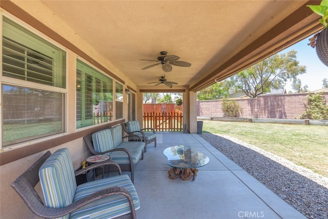 29184 Tree House, Lake Elsinore, CA 92530 - view of patio with a ceiling fan