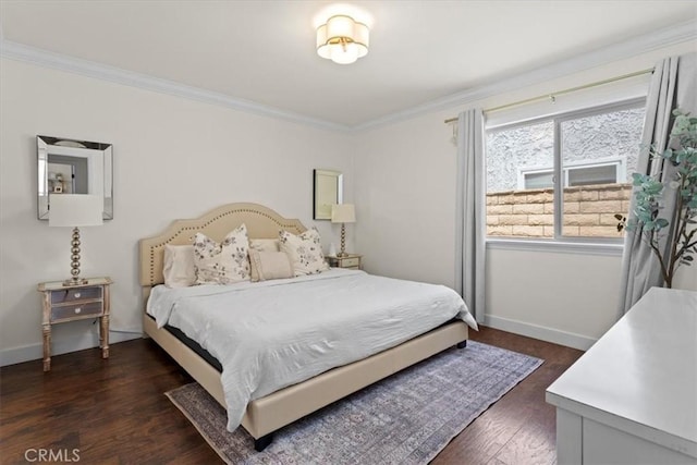 4332 Fairbrook Ln, Moorpark, CA 93021 - bedroom featuring ornamental molding and dark wood-type flooring