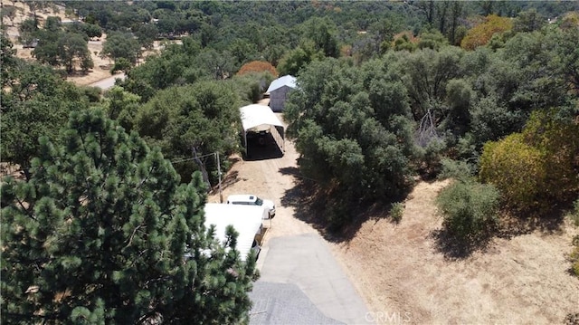 46424 Baldpate Ln, Squaw Valley, CA 93675 - aerial view of property and surrounding area featuring a heavily wooded area
