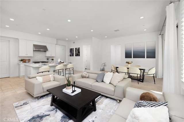 138 Jayhawk, Irvine, CA 92602 - living area featuring recessed lighting