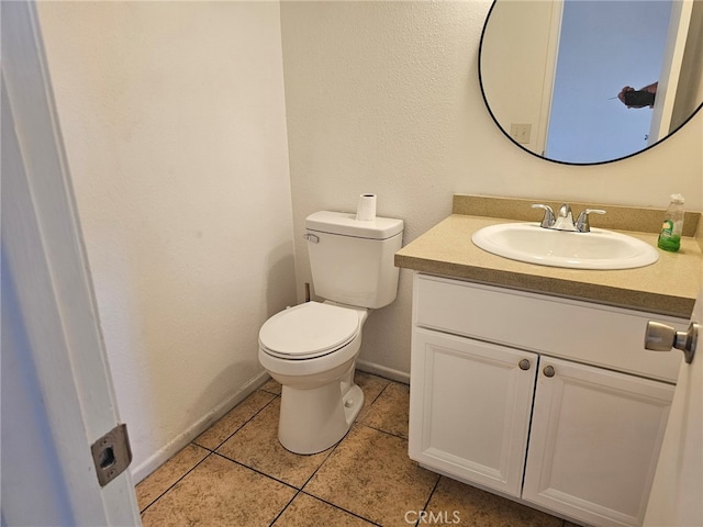 7941 Midhurst Dr, Highland, CA 92346 - half bathroom featuring vanity and tile patterned floors