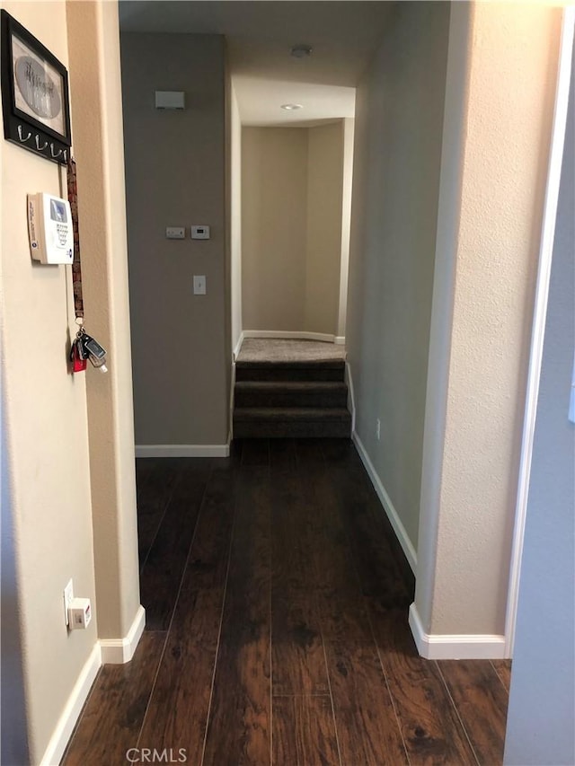 707 Joseph Pl, Isleton, CA 95641 - hall with dark wood-style flooring and stairs