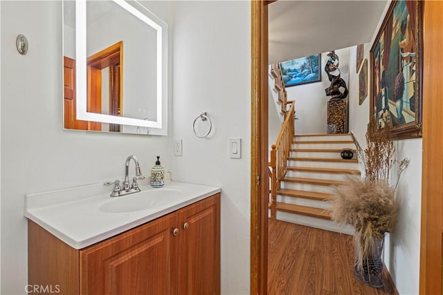 1104 Snowbird Dr, Frazier Park, CA 93225 - bathroom featuring vanity and wood finished floors