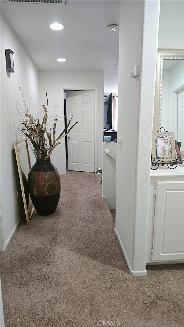 13749 Starshine Dr, Victorville, CA 92392 - hall featuring carpet floors and baseboards