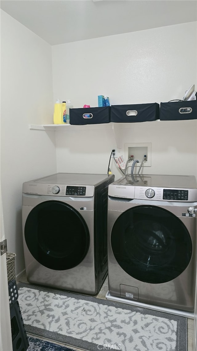 13749 Starshine Dr, Victorville, CA 92392 - washroom with independent washer and dryer