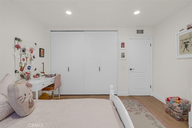 2056 Dublin Dr, Glendale, CA 91206 - bedroom with wood finished floors, recessed lighting, and a closet