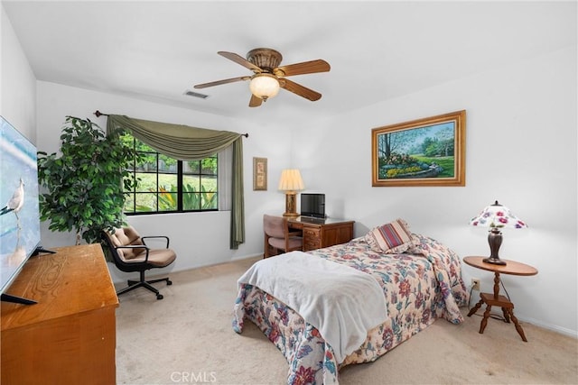 16151 Sunset Way, Valley Center, CA 92082 - carpeted bedroom with ceiling fan