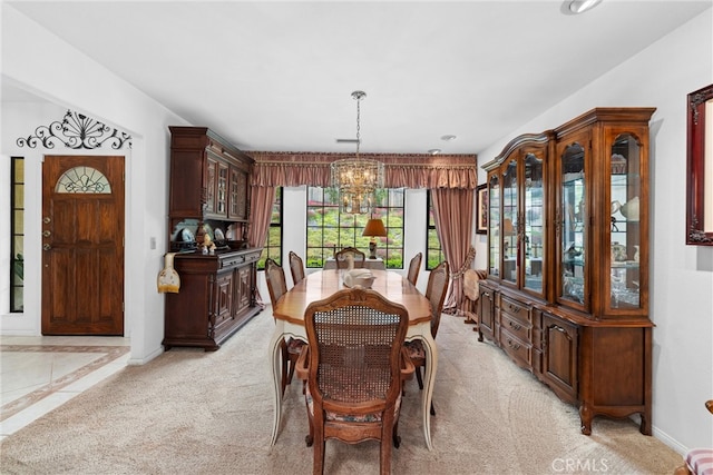 16151 Sunset Way, Valley Center, CA 92082 - dining space featuring a chandelier and light carpet