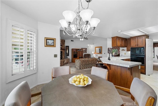 16151 Sunset Way, Valley Center, CA 92082 - dining area with a chandelier
