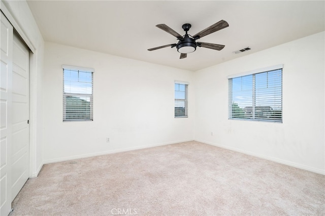 13243 Stanton Dr, Rancho Cucamonga, CA 91739 - unfurnished bedroom featuring light carpet, a closet, and ceiling fan