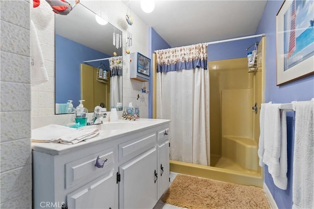 750 Luisita St, Morro Bay, CA 93442 - bathroom with vanity and a shower stall