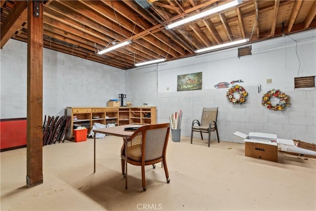 750 Luisita St, Morro Bay, CA 93442 - unfinished below grade area featuring concrete block wall