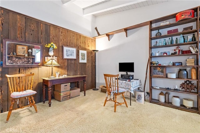 750 Luisita St, Morro Bay, CA 93442 - office featuring carpet floors and wood walls