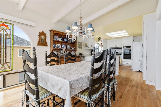 750 Luisita St, Morro Bay, CA 93442 - dining room with a chandelier and light wood finished floors