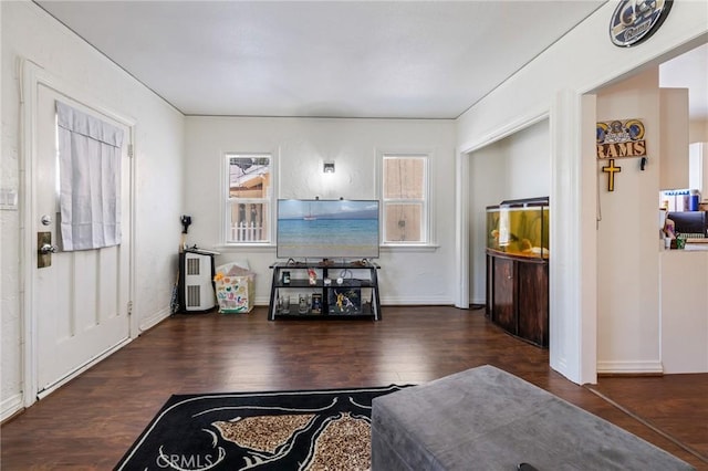 228 S 4th St, Santa Paula, CA 93060 - entryway featuring wood finished floors and radiator