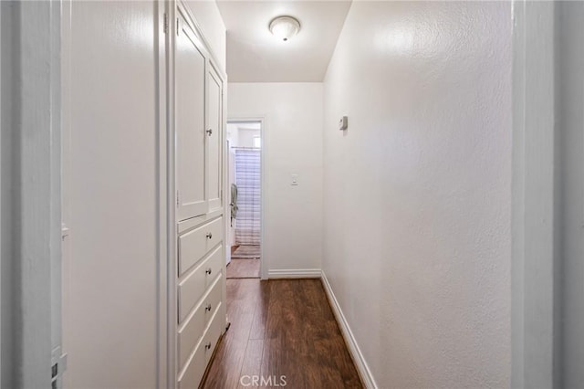 228 S 4th St, Santa Paula, CA 93060 - hallway with dark wood-style floors and baseboards