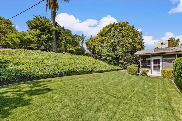 1296 Tiger Tail Dr, Riverside, CA 92506 - view of green lawn with a sunroom