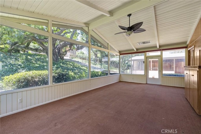 1296 Tiger Tail Dr, Riverside, CA 92506 - unfurnished sunroom with a ceiling fan