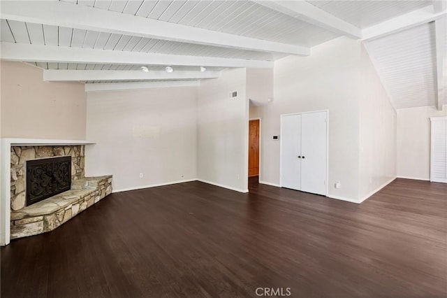 1296 Tiger Tail Dr, Riverside, CA 92506 - unfurnished living room with wood finished floors and a stone fireplace