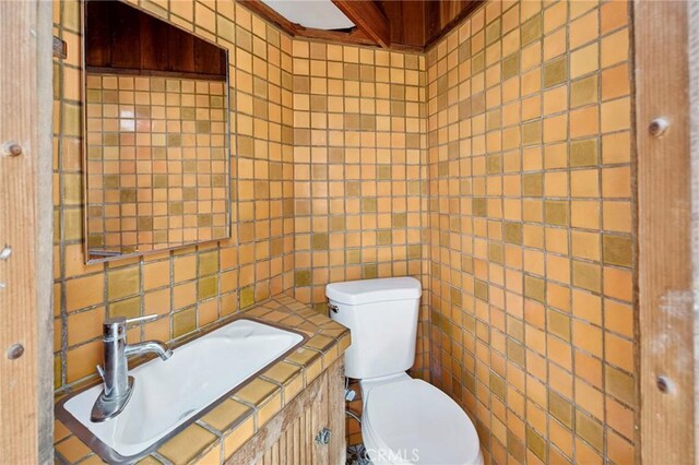 1296 Tiger Tail Dr, Riverside, CA 92506 - bathroom featuring tile walls and backsplash