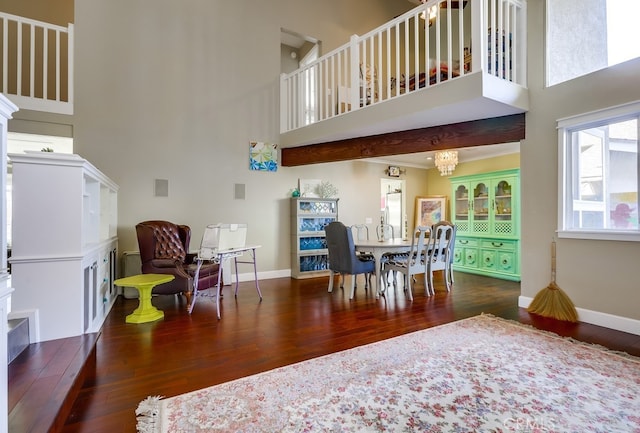 23402 Devonshire Dr, Lake Forest, CA 92630 - dining room with a towering ceiling and wood finished floors