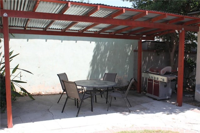 841 N Naomi St, Burbank, CA 91505 - view of patio featuring outdoor dining area and a grill