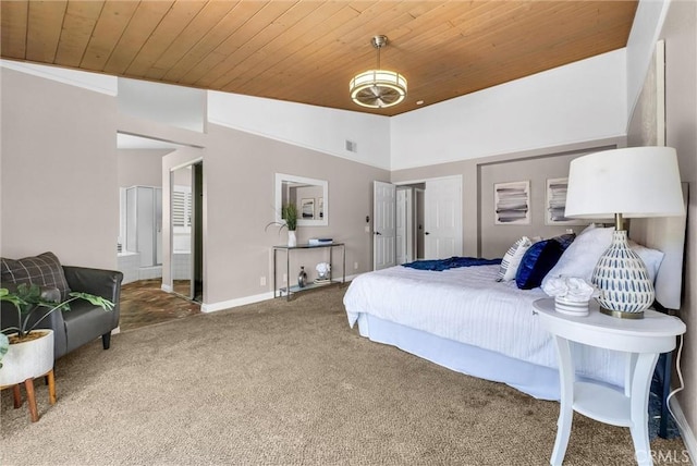 5560 Feather Grass Ln, Yorba Linda, CA 92887 - carpeted bedroom with wood ceiling
