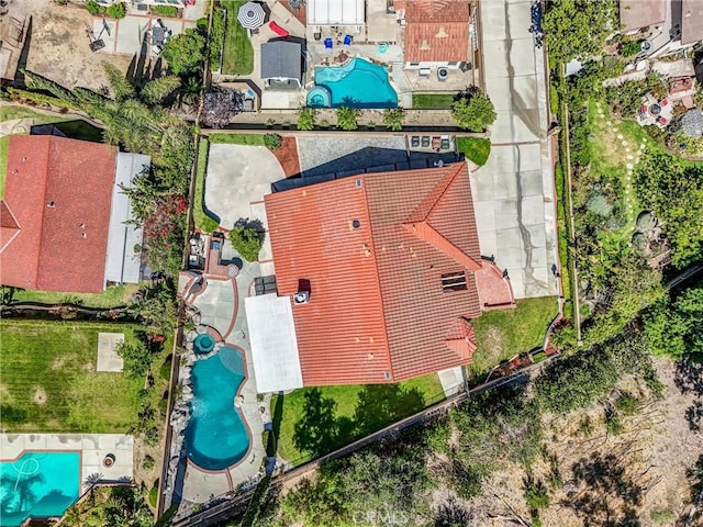 5560 Feather Grass Ln, Yorba Linda, CA 92887 - aerial view of a pool area