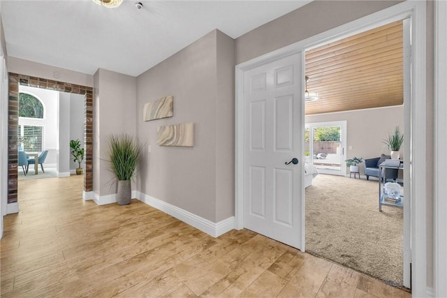 5560 Feather Grass Ln, Yorba Linda, CA 92887 - hallway with light wood-type flooring and baseboards