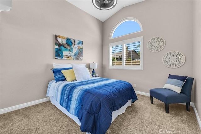 5560 Feather Grass Ln, Yorba Linda, CA 92887 - carpeted bedroom with baseboards and lofted ceiling