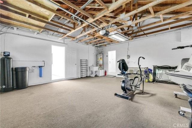 5560 Feather Grass Ln, Yorba Linda, CA 92887 - exercise room with a garage and secured water heater