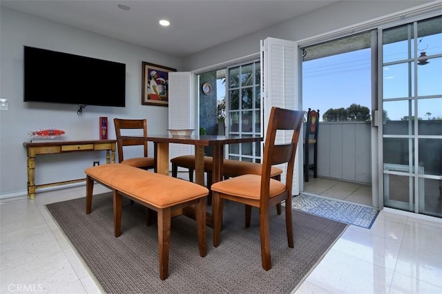4140 Warner Blvd Unit 302, Burbank, CA 91505 - dining room featuring healthy amount of natural light and recessed lighting