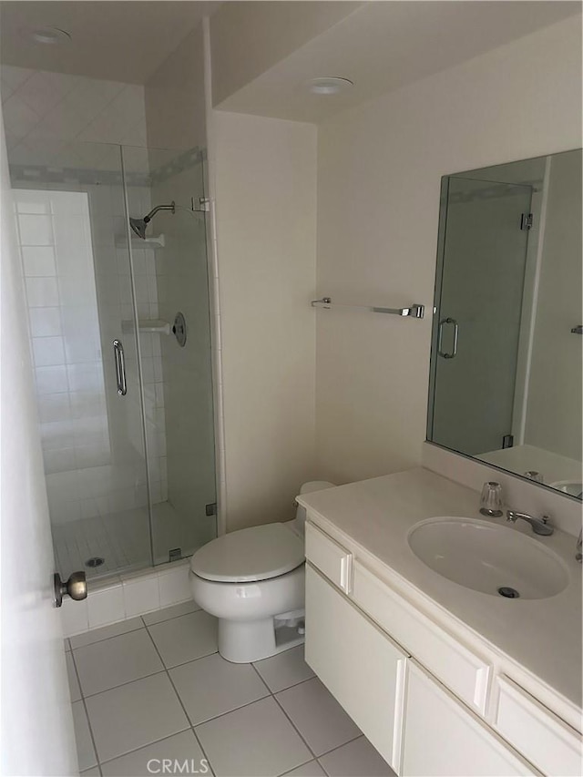15 Hilltop Cir, Rancho Palos Verdes, CA 90275 - bathroom with vanity, tile patterned floors, and a shower stall