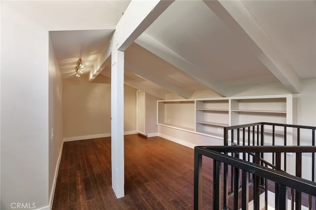 940 N Silent Ranch Dr, Glendora, CA 91741 - additional living space with dark wood-type flooring and beam ceiling