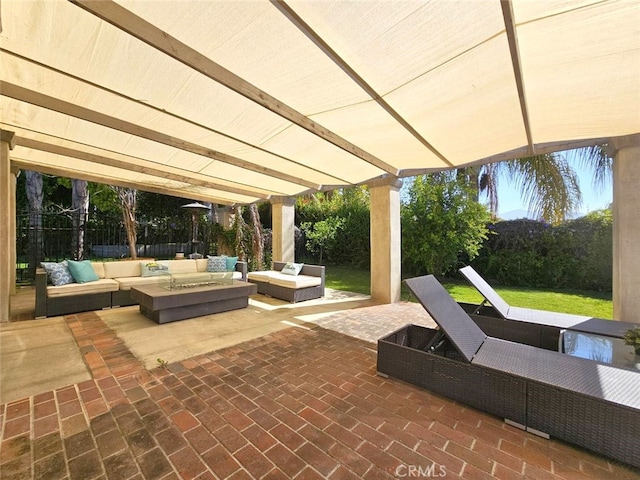 940 N Silent Ranch Dr, Glendora, CA 91741 - view of patio featuring an outdoor living space