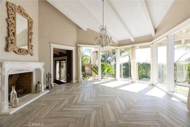 940 N Silent Ranch Dr, Glendora, CA 91741 - unfurnished sunroom featuring a chandelier and healthy amount of natural light