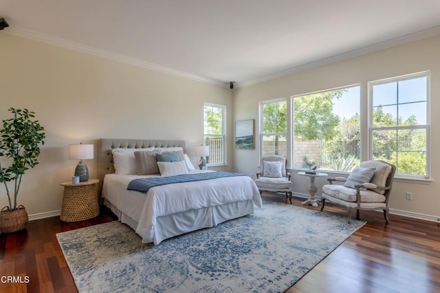 219 Via Rebecca, Thousand Oaks, CA 91320 - bedroom featuring multiple windows, wood finished floors, and crown molding