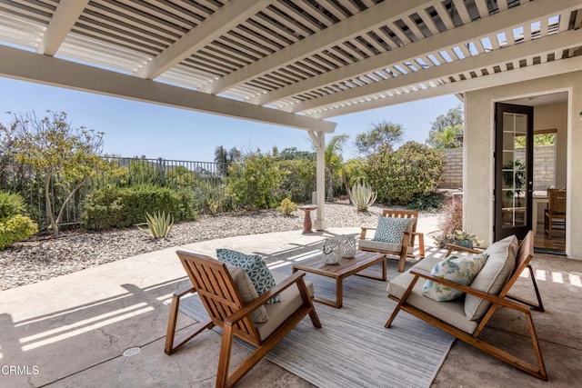219 Via Rebecca, Thousand Oaks, CA 91320 - view of patio with a pergola and an outdoor living space