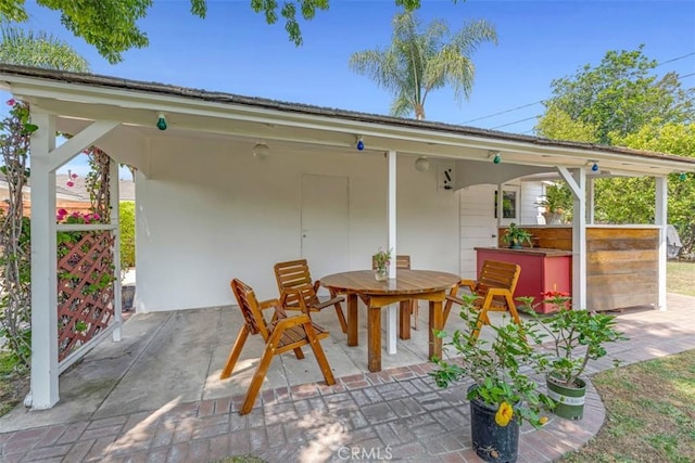 1011 Portola Dr, Arcadia, CA 91007 - view of patio featuring outdoor dining space