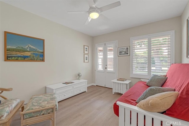 1011 Portola Dr, Arcadia, CA 91007 - bedroom featuring light wood-style floors and ceiling fan
